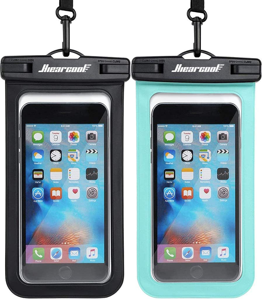 Waterproof Phone Pouch, IPX8 Waterproof Phone Case for Iphone 17/16/15/14 Pro Max, Cell Phone Dry Bag for Beach & Cruise Essentials, Touch Screen, Lanyard Included, 2 Pack (Fits up to 8.9”)