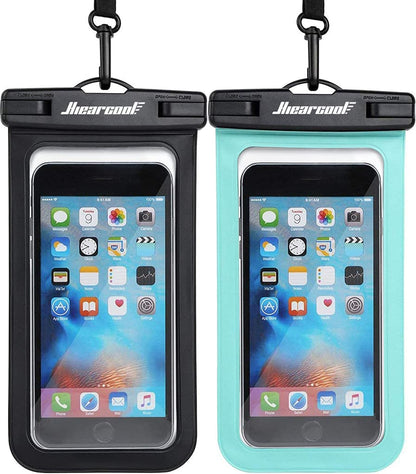 Waterproof Phone Pouch, IPX8 Waterproof Phone Case for Iphone 17/16/15/14 Pro Max, Cell Phone Dry Bag for Beach & Cruise Essentials, Touch Screen, Lanyard Included, 2 Pack (Fits up to 8.9”)